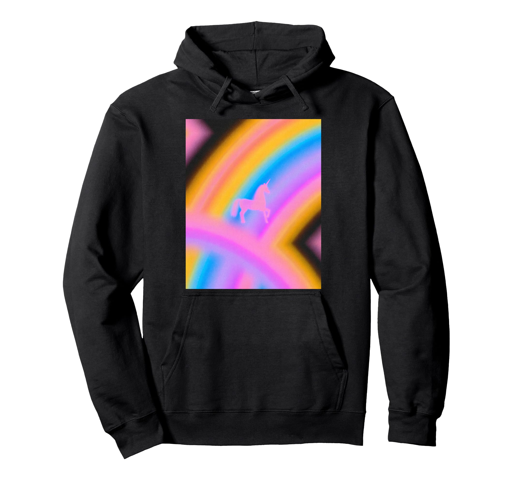 Unicorn Rainbow Aesthetic Nostalgic Aura Hoodie - Streetwear Style Unisex - T-Shirt, Sweatshirt, Hoodie