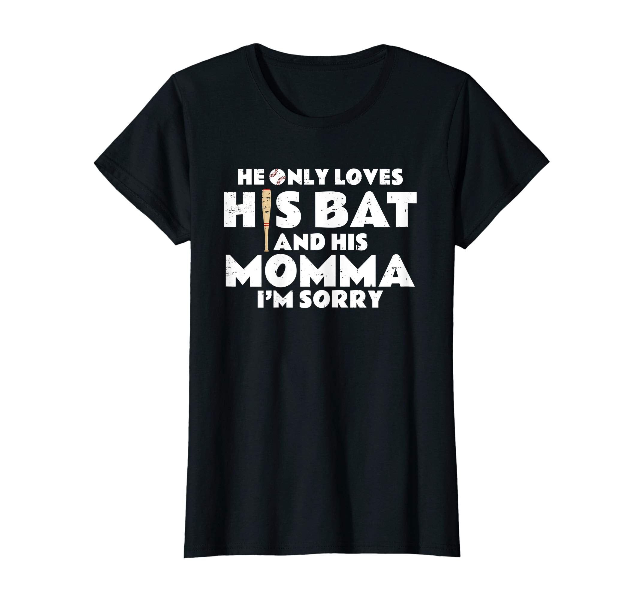 Baseball Cheer Mom He Only Loves His T-Shirt - Unique Graphic for Adults - T-Shirt, Sweatshirt, Hoodie