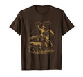 Rodeo Cowboy Cowgirl Steer Roping Art T-Shirt - Minimalist Print for Adults - T-Shirt, Sweatshirt, Hoodie