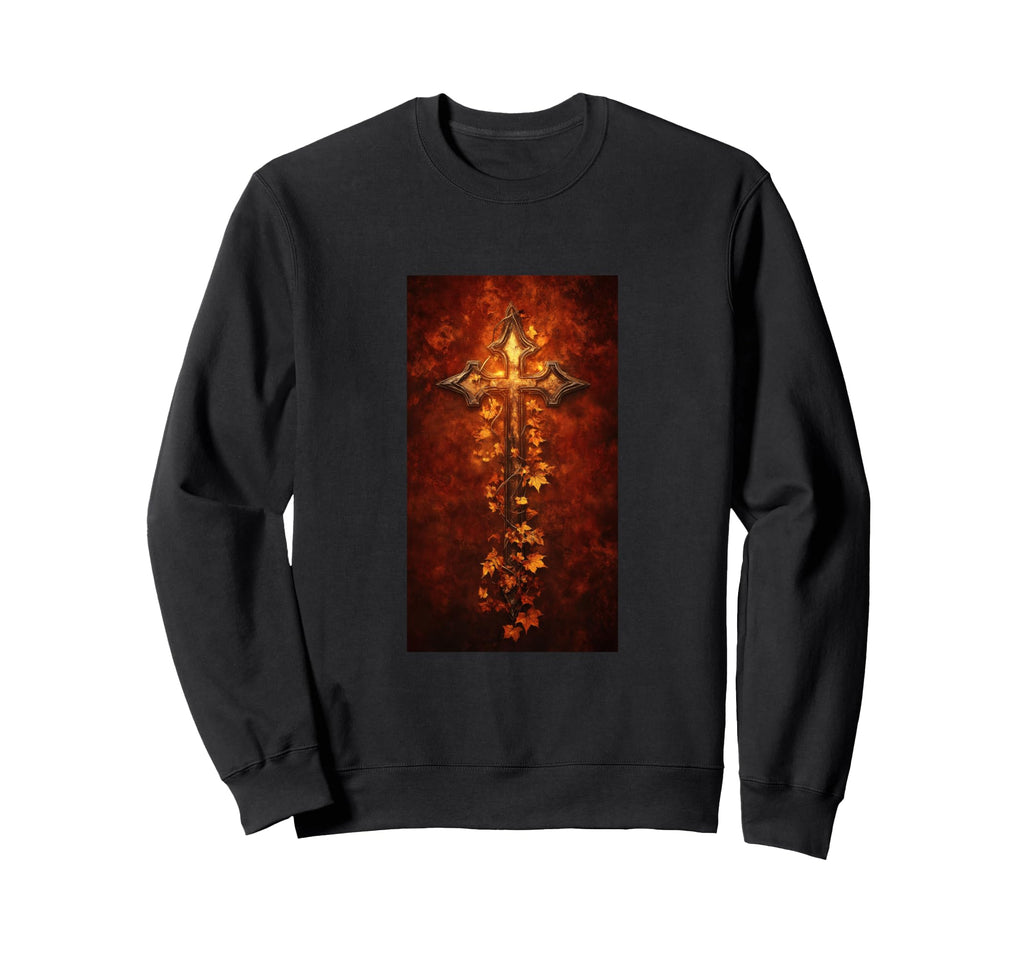 Gothic Cross Grunge Aesthetic Sweatshirt - Fun Novelty Design Men Women - T-Shirt, Sweatshirt, Hoodie