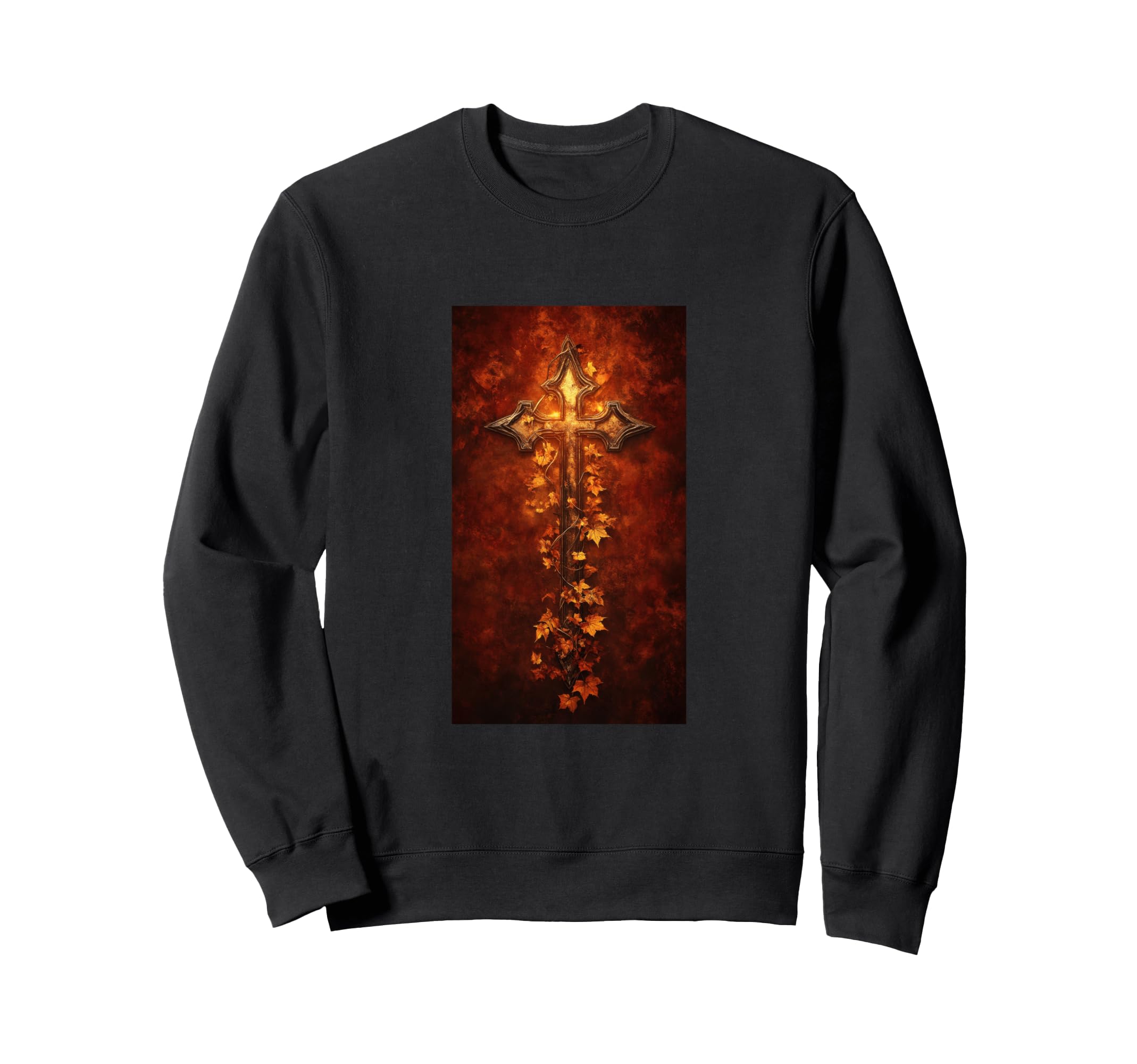 Gothic Cross Grunge Aesthetic Sweatshirt - Fun Novelty Design Men Women - T-Shirt, Sweatshirt, Hoodie