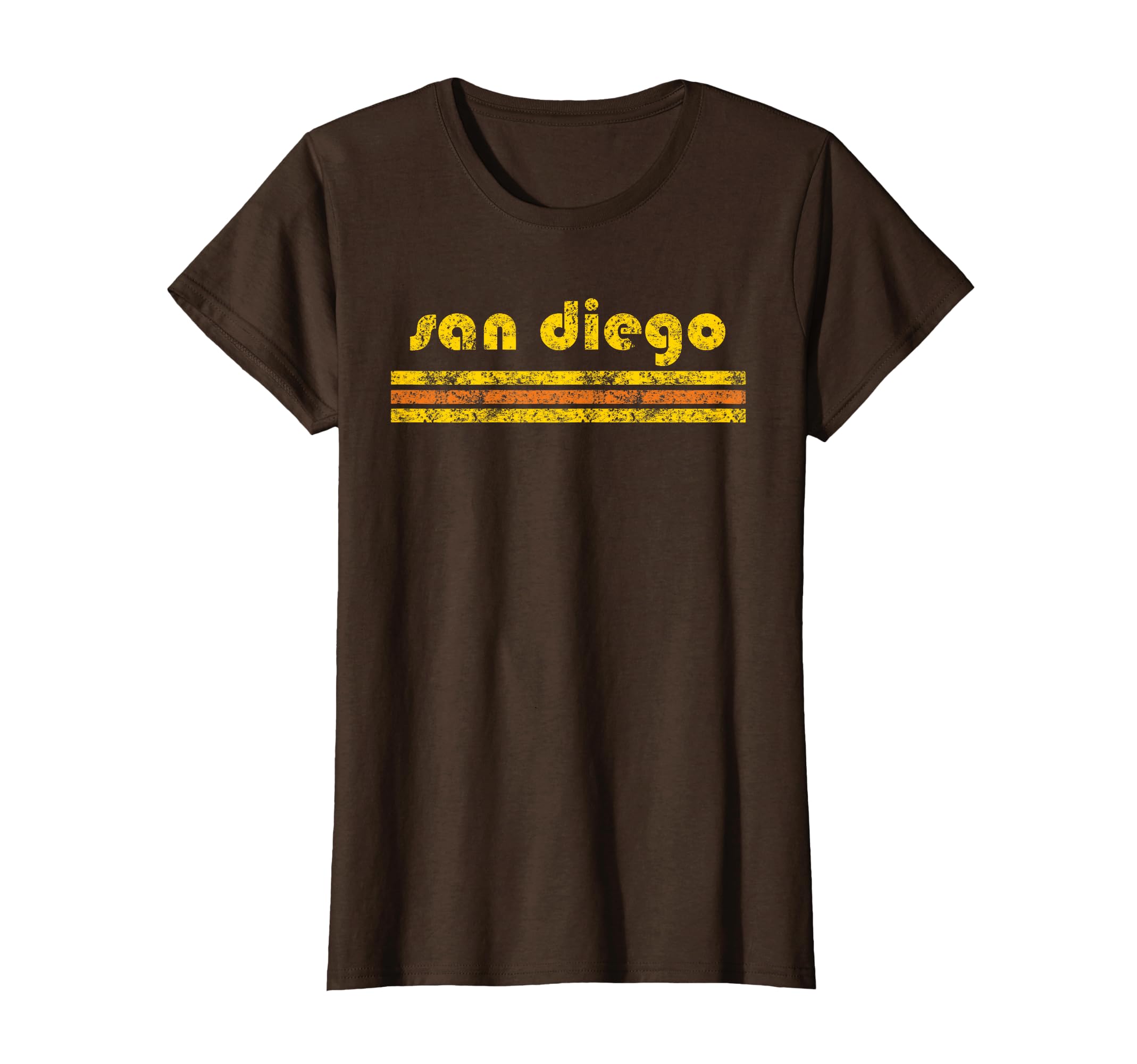 San Diego Three Stripe Weathered T-Shirt - Minimalist Print Unisex - T-Shirt, Sweatshirt, Hoodie