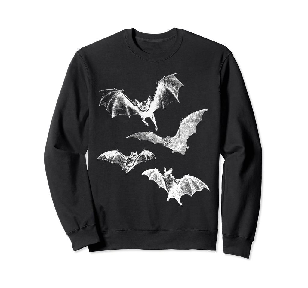 Grunge 90S Flying Bats Novelty Sweatshirt - Graphic Print Unisex - T-Shirt, Sweatshirt, Hoodie