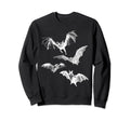 Grunge 90S Flying Bats Novelty Sweatshirt - Graphic Print Unisex - T-Shirt, Sweatshirt, Hoodie