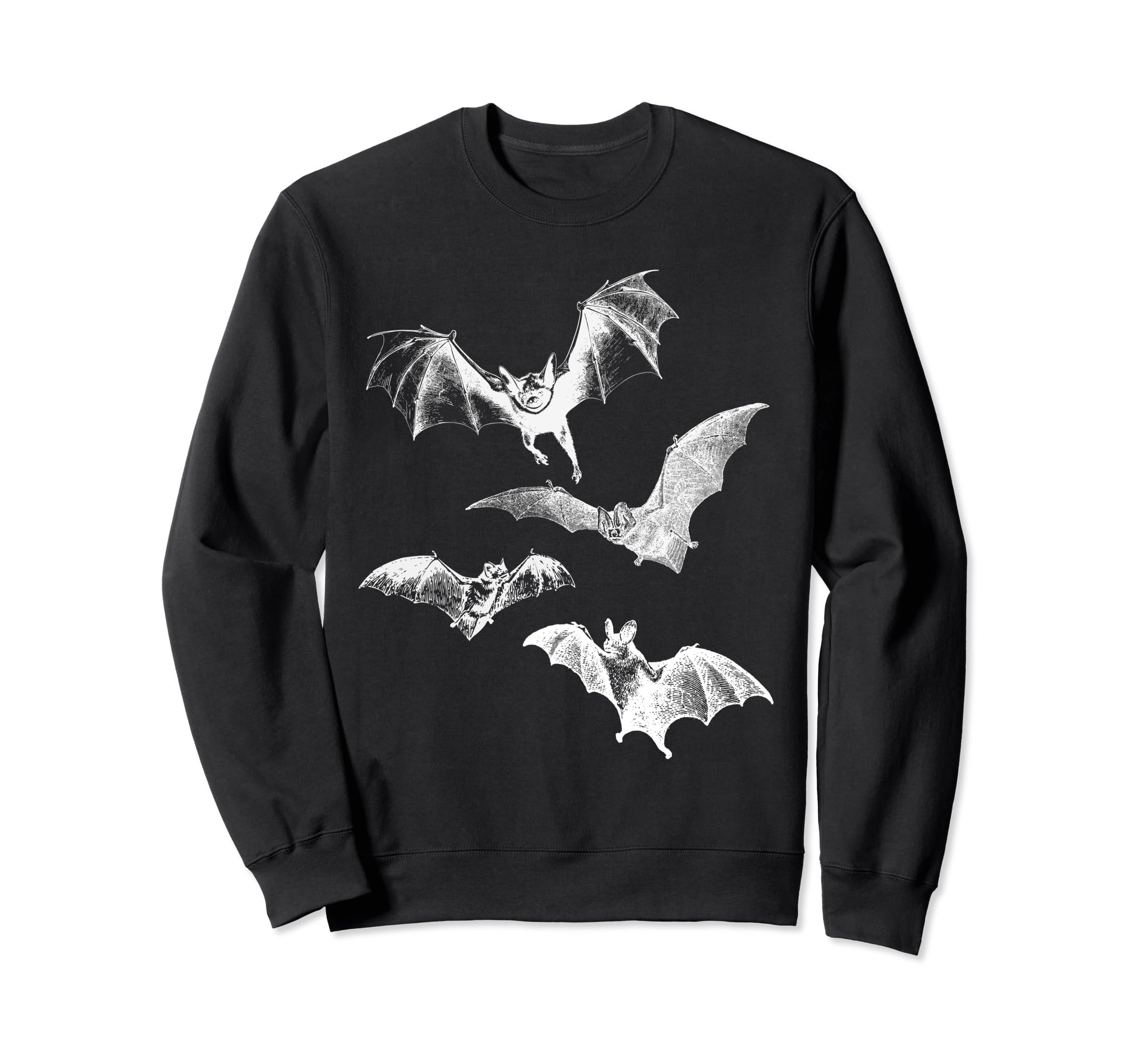 Grunge 90S Flying Bats Novelty Sweatshirt - Graphic Print Unisex - T-Shirt, Sweatshirt, Hoodie