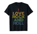 I Love Rock And Roll Rainbow Bold T-Shirt - Aesthetic Graphic Men Women - T-Shirt, Sweatshirt, Hoodie