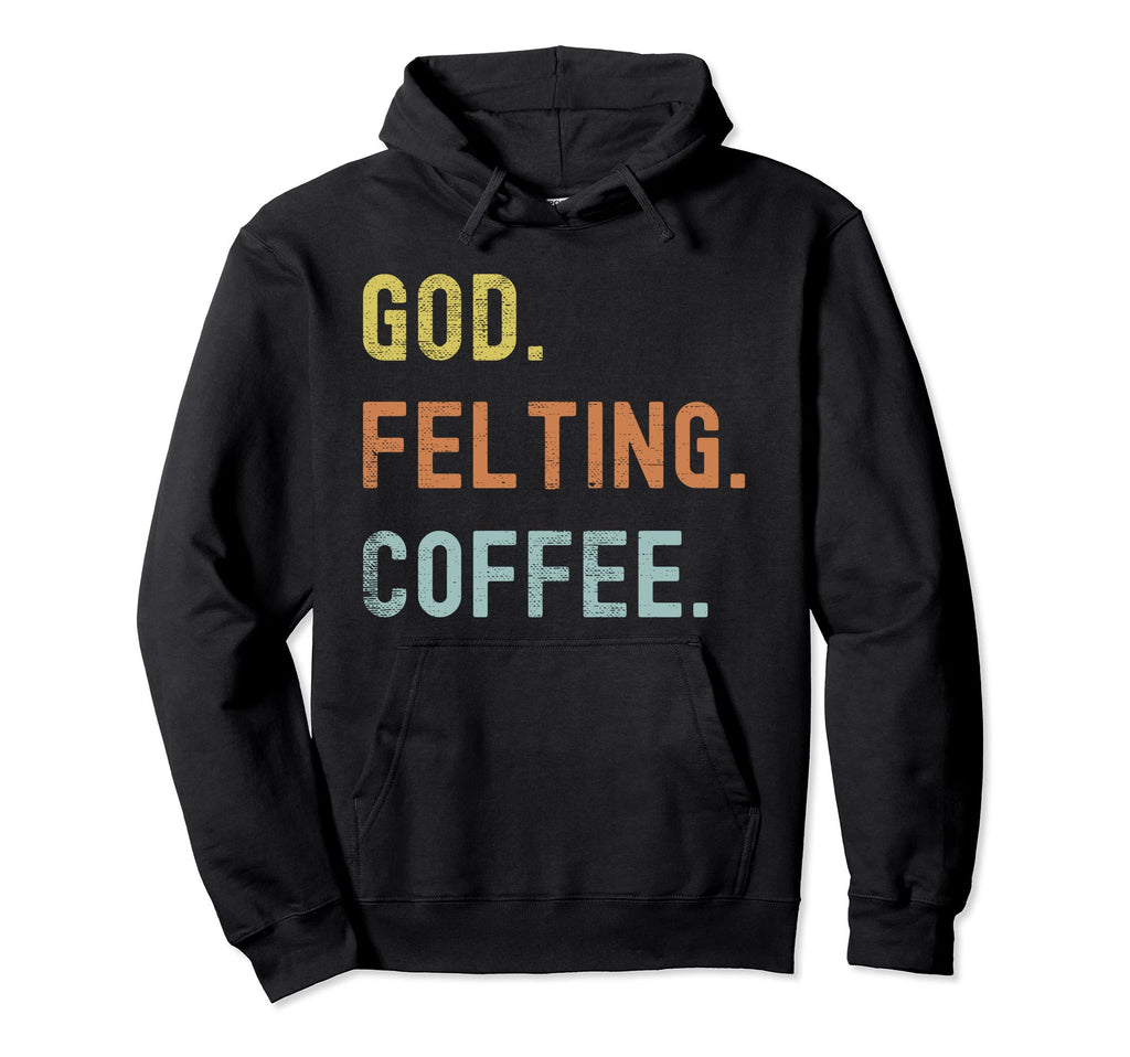 Vintages Felting And Coffee Distressed Hoodie - Novelty Apparel Men Women - T-Shirt, Sweatshirt, Hoodie