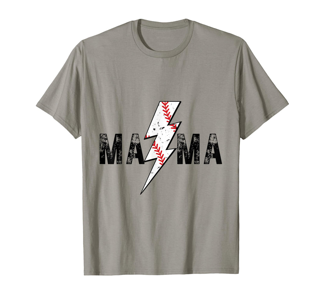 Baseball Mama Thunderbolt T-Shirt - Unique Graphic for Adults - T-Shirt, Sweatshirt, Hoodie