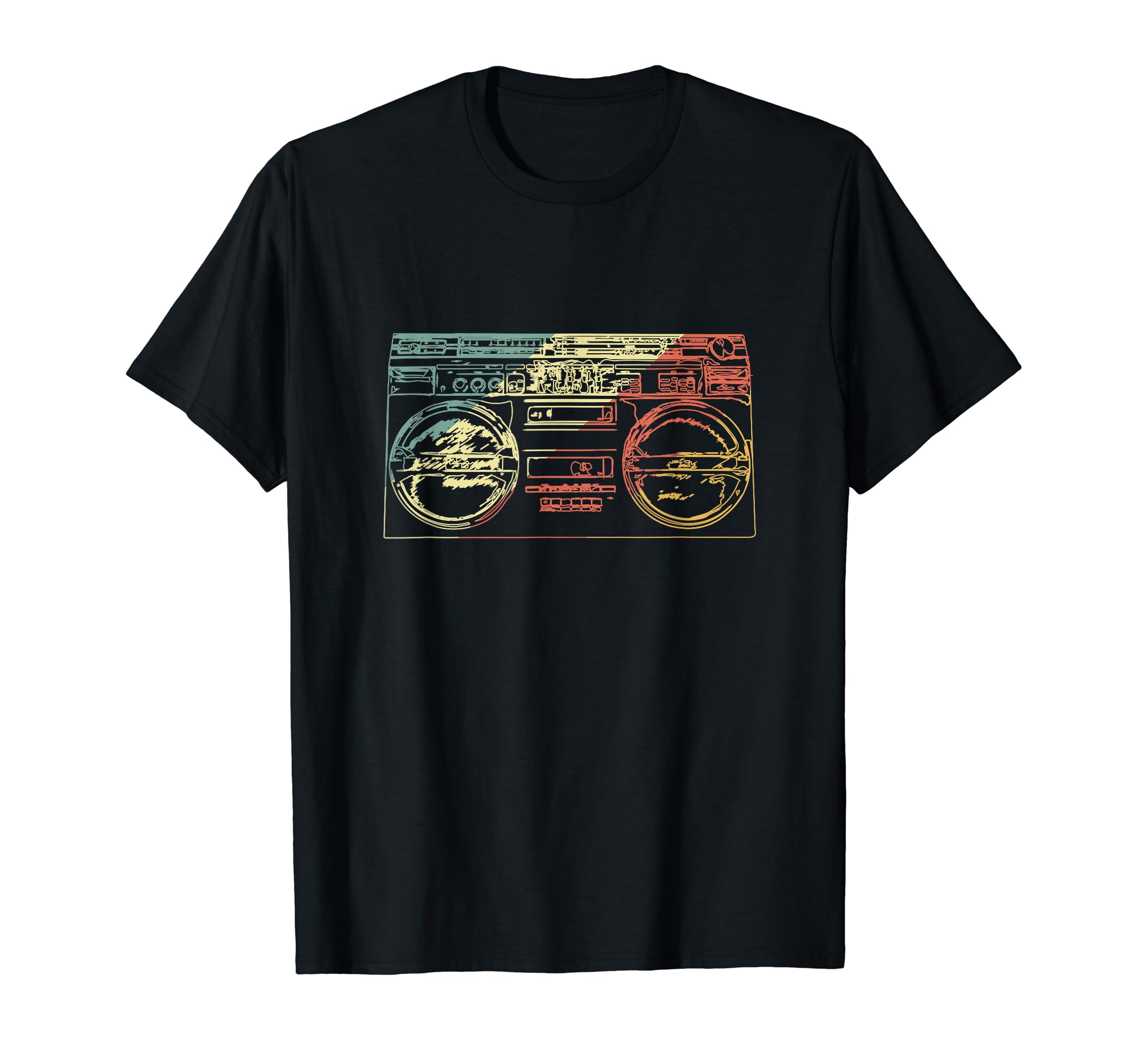 Boom Box Sketch Oldschool Hip Hop T-Shirt - Unique Graphic Men Women - T-Shirt, Sweatshirt, Hoodie