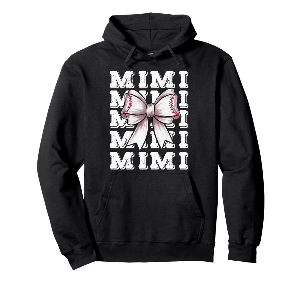 Coquette Baseball Mimi Matching Family Bow Hoodie - Custom Art Print Unisex - T-Shirt, Sweatshirt, Hoodie