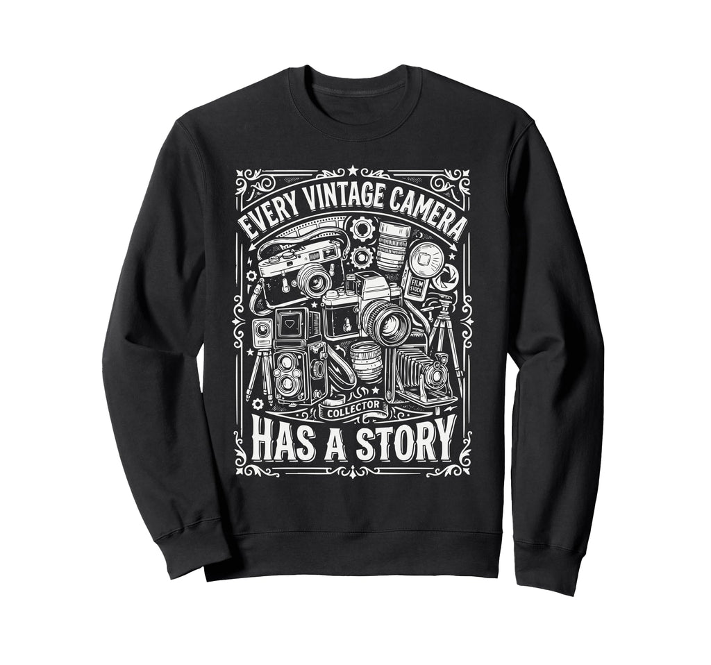 Camera Collector Photography Sweatshirt - Casual Everyday Wear Men Women - T-Shirt, Sweatshirt, Hoodie