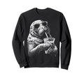 Manatee Drinking Iced Coffee Funny Sweatshirt - Streetwear Style Men Women - T-Shirt, Sweatshirt, Hoodie