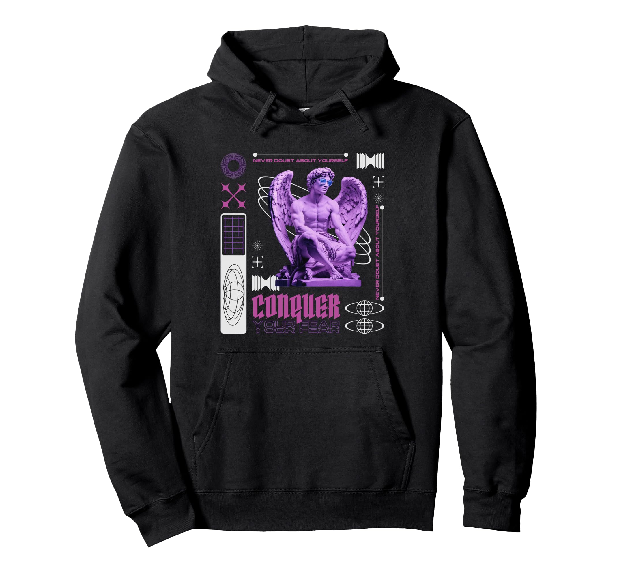 Y2K Conquer Bold Urban Graffiti Aesthetic Hoodie - Trendy Graphic Men Women - T-Shirt, Sweatshirt, Hoodie