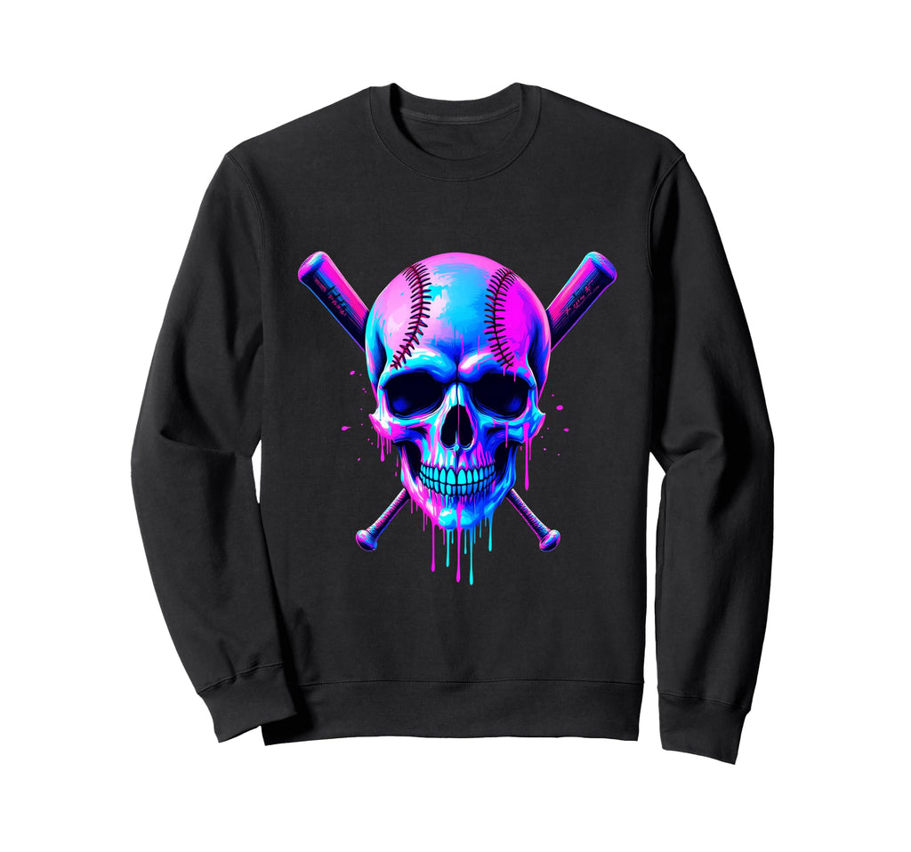 Baseball Ice Cream Dripping Sweatshirt - Fun Novelty Design Unisex - T-Shirt, Sweatshirt, Hoodie