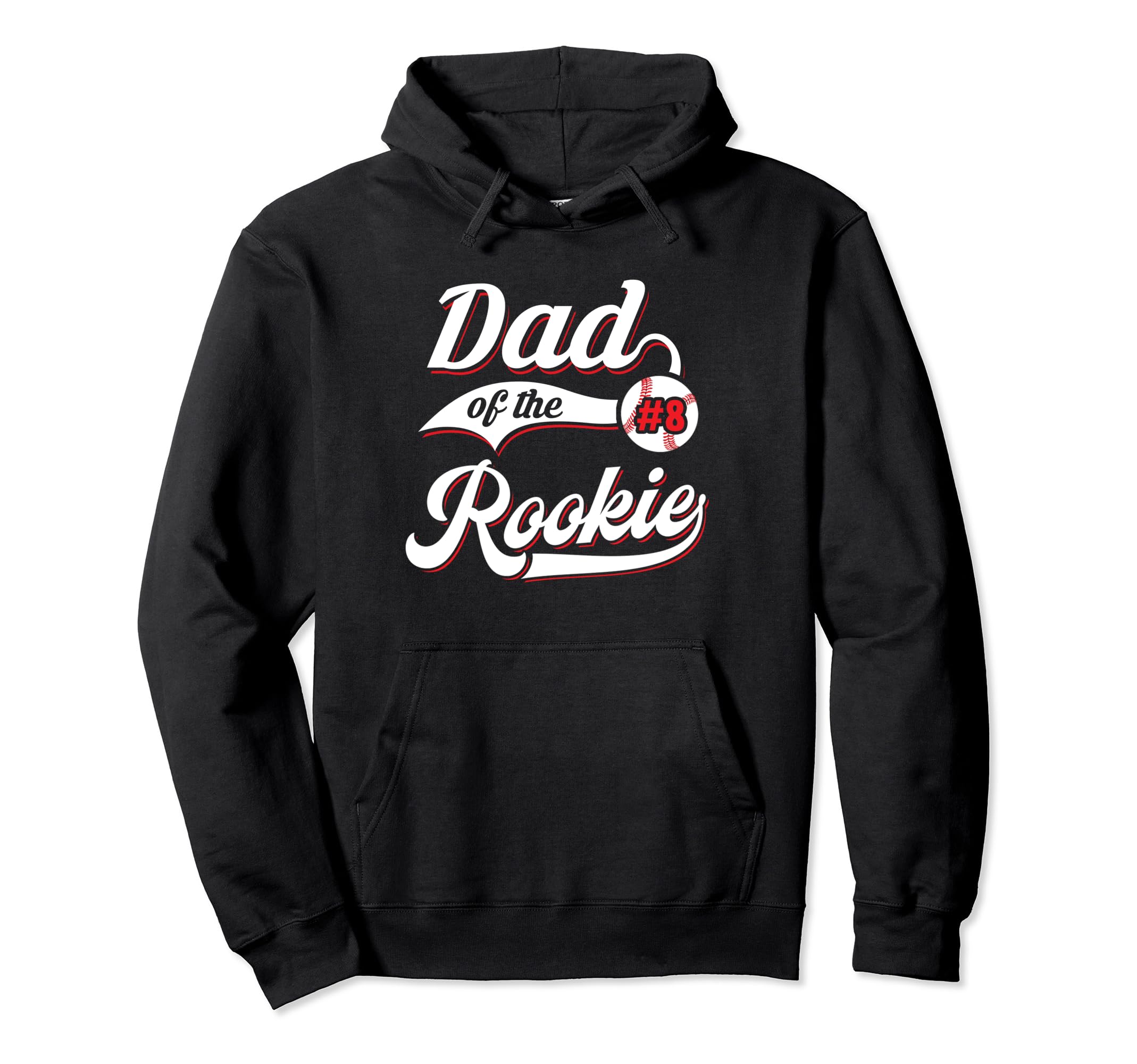 Dad Rookie Matching Family Baseball 8Th Hoodie - Aesthetic Graphic Unisex - T-Shirt, Sweatshirt, Hoodie