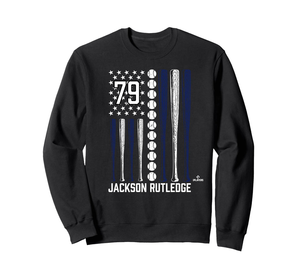 Baseball American Flag Jackson Sweatshirt - Custom Art Print for Adults - T-Shirt, Sweatshirt, Hoodie