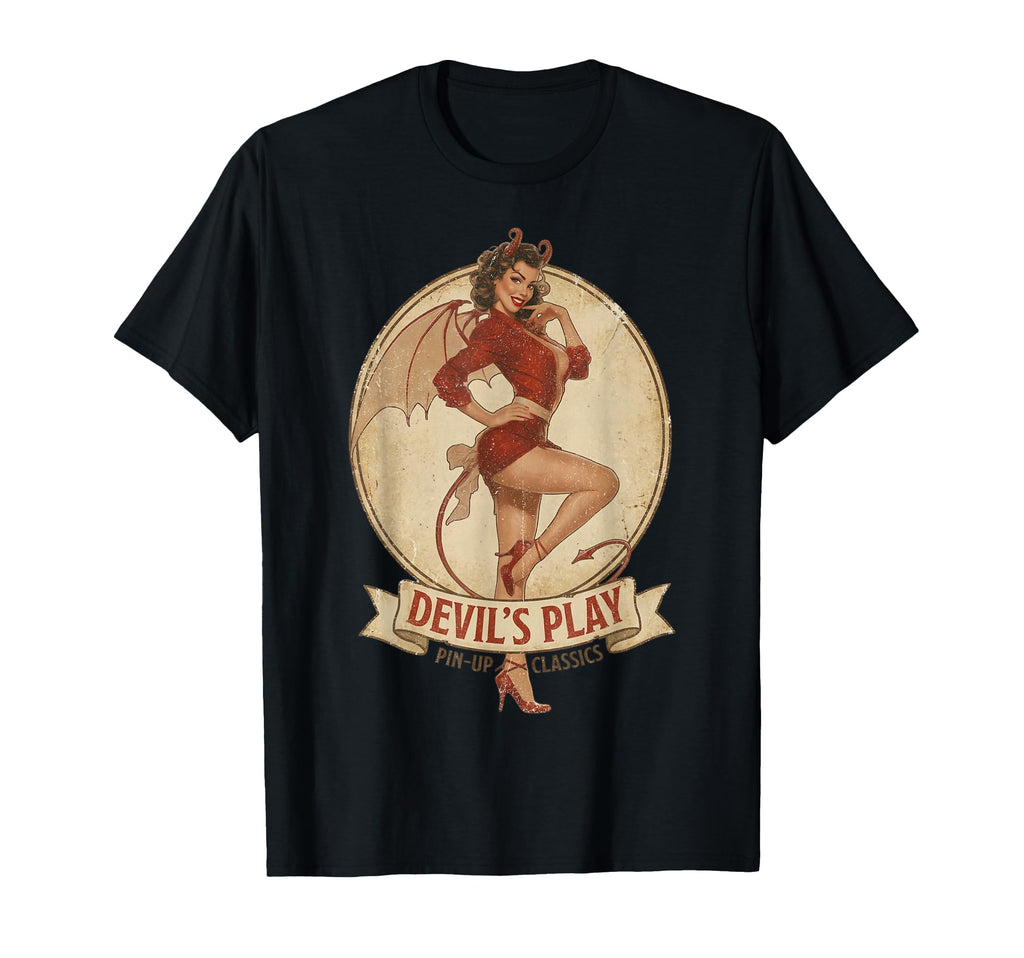 Pin Up Devil She Devil Demoness T-Shirt - Streetwear Style Men Women - T-Shirt, Sweatshirt, Hoodie
