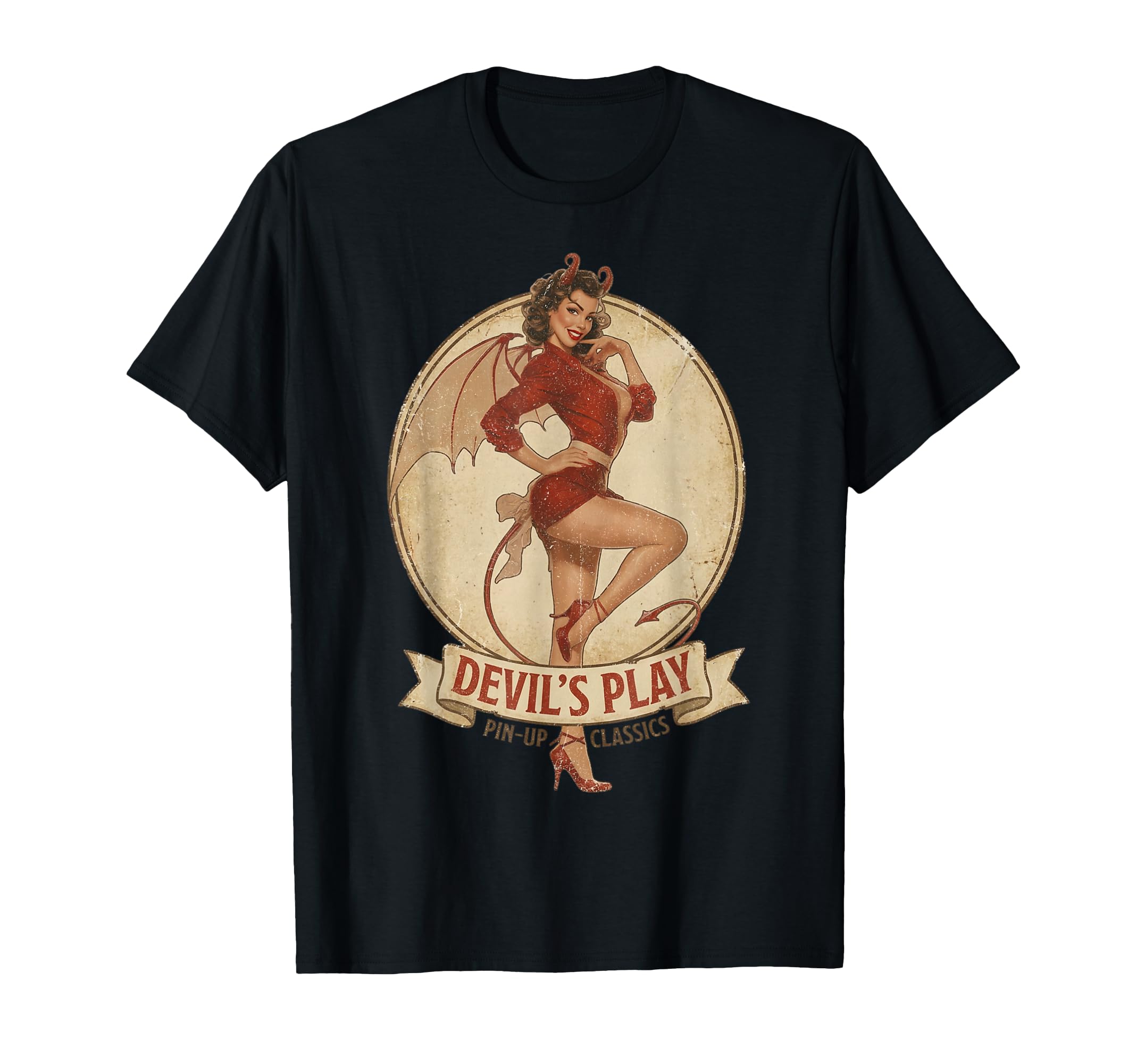 Pin Up Devil She Devil Demoness T-Shirt - Streetwear Style Men Women - T-Shirt, Sweatshirt, Hoodie