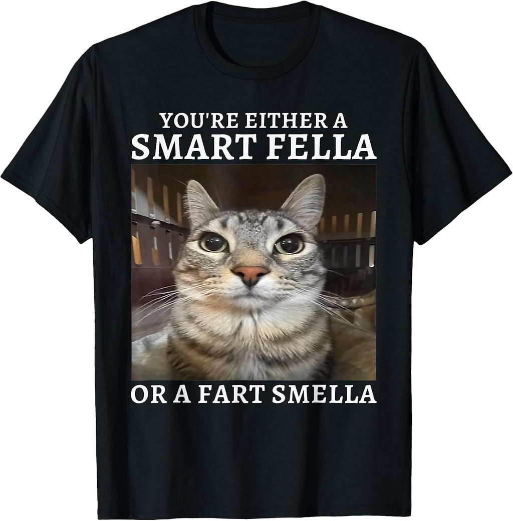 Cat Meme Fella Fart Smella Funny Silly - Adult & Kids T-Shirts, Sweatshirts & Hoodies apparel design preview 1