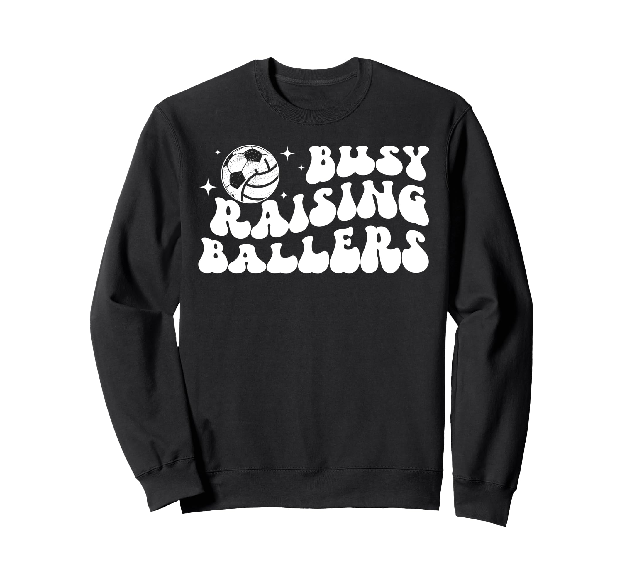 Busy Raising Ballers Volleyball Sweatshirt - Minimalist Print for Adults - T-Shirt, Sweatshirt, Hoodie