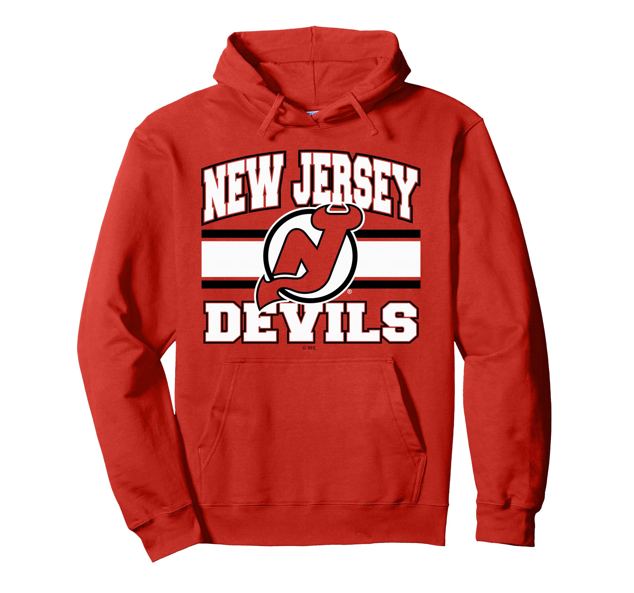 New Jersey Devils Stripe Red Hoodie - Casual Everyday Wear Unisex - T-Shirt, Sweatshirt, Hoodie