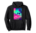 80S Synthwave Palms Vaporwave Aesthetic Hoodie - Minimalist Print Unisex - T-Shirt, Sweatshirt, Hoodie