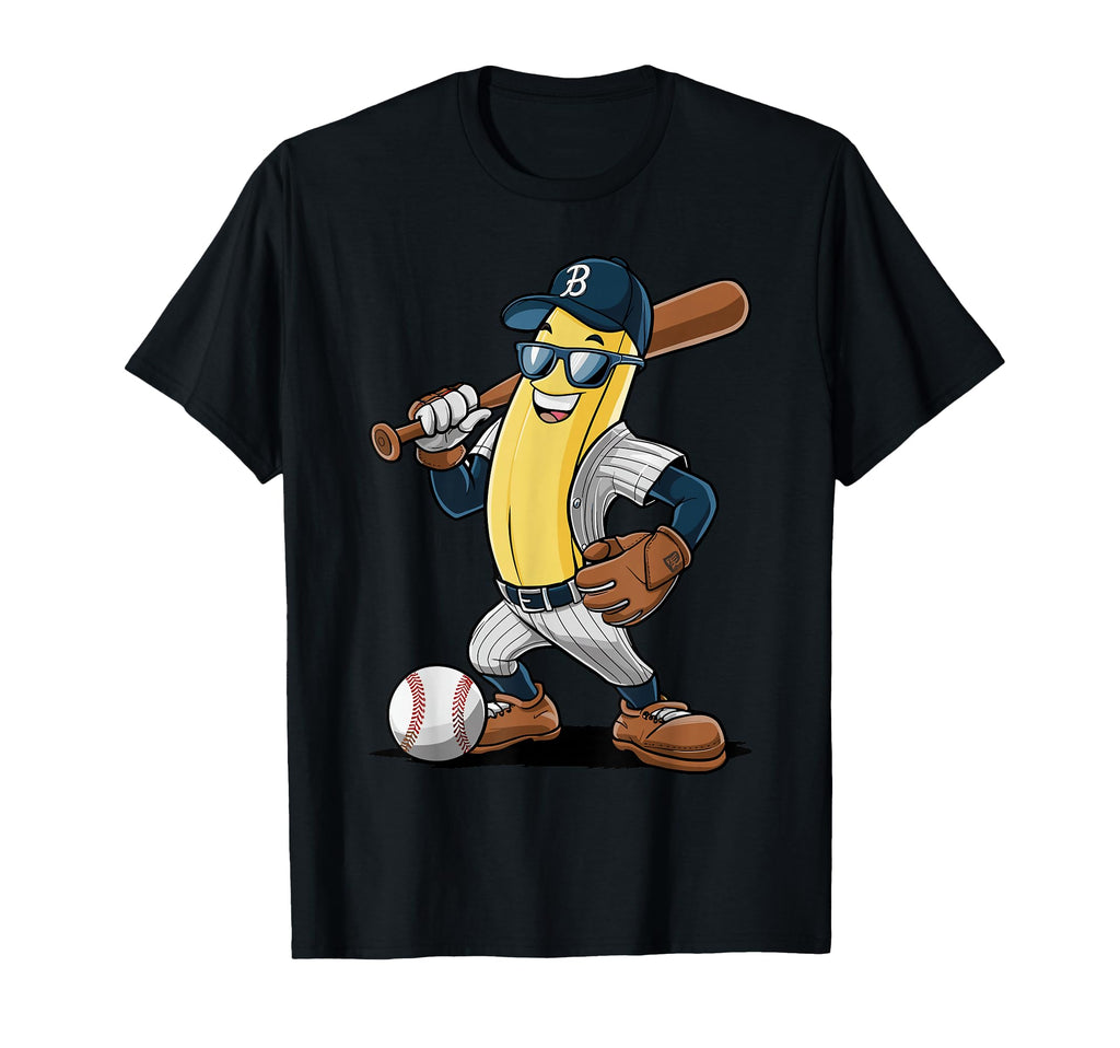 Banana Softball Sport Fruit Banana T-Shirt - Graphic Print for Adults - T-Shirt, Sweatshirt, Hoodie