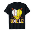 Funny Ball Uncle Baseball Softball Heart T-Shirt - Graphic Print Men Women - T-Shirt, Sweatshirt, Hoodie