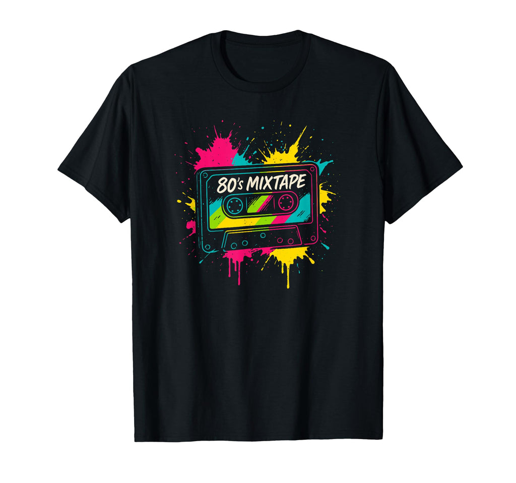 80S Mixtape Old School Music Cassette T-Shirt - Fun Novelty Design Unisex - T-Shirt, Sweatshirt, Hoodie