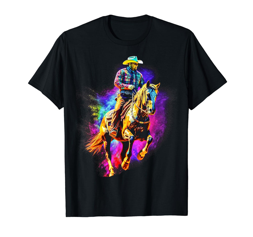 Cowboy Rodeo Horse Riding Usa Cowboy T-Shirt - Graphic Print Men Women - T-Shirt, Sweatshirt, Hoodie
