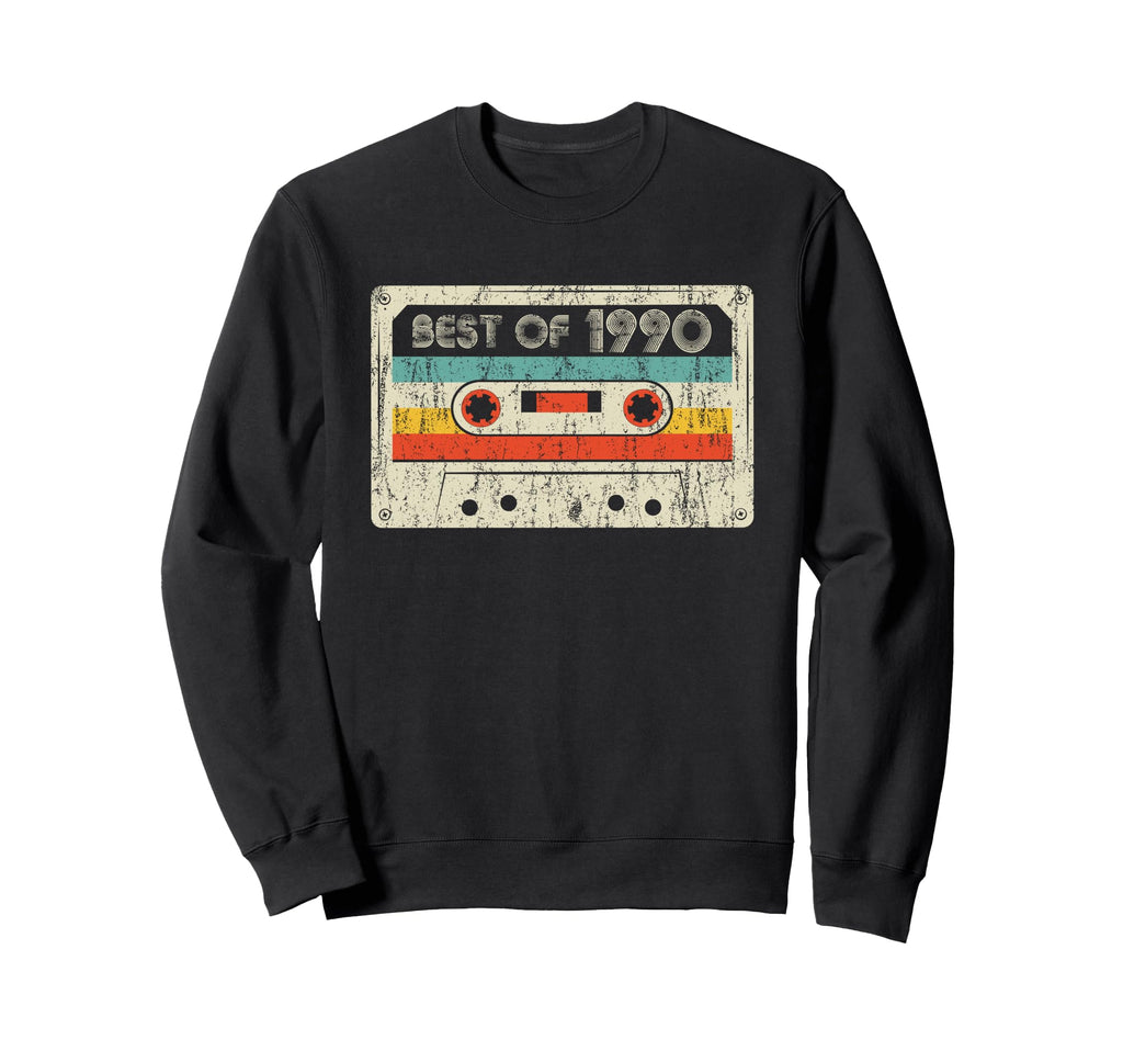 Best 1990 Birthday Yrs 1990 Cassette Sweatshirt - Aesthetic Graphic Unisex - T-Shirt, Sweatshirt, Hoodie