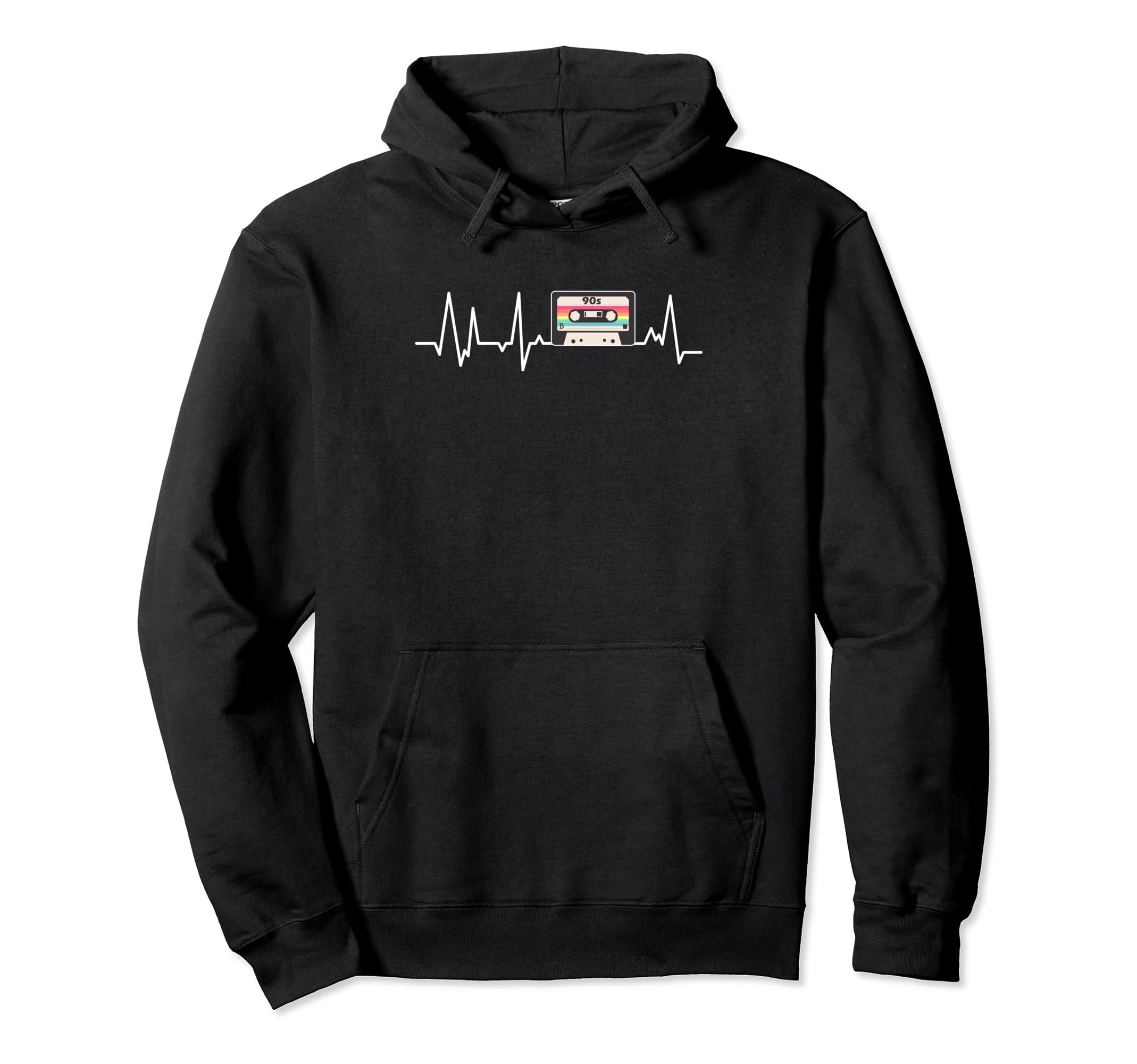 90S Heartbeat Music Cassette Tape 90S Hoodie - Unique Graphic for Adults - T-Shirt, Sweatshirt, Hoodie