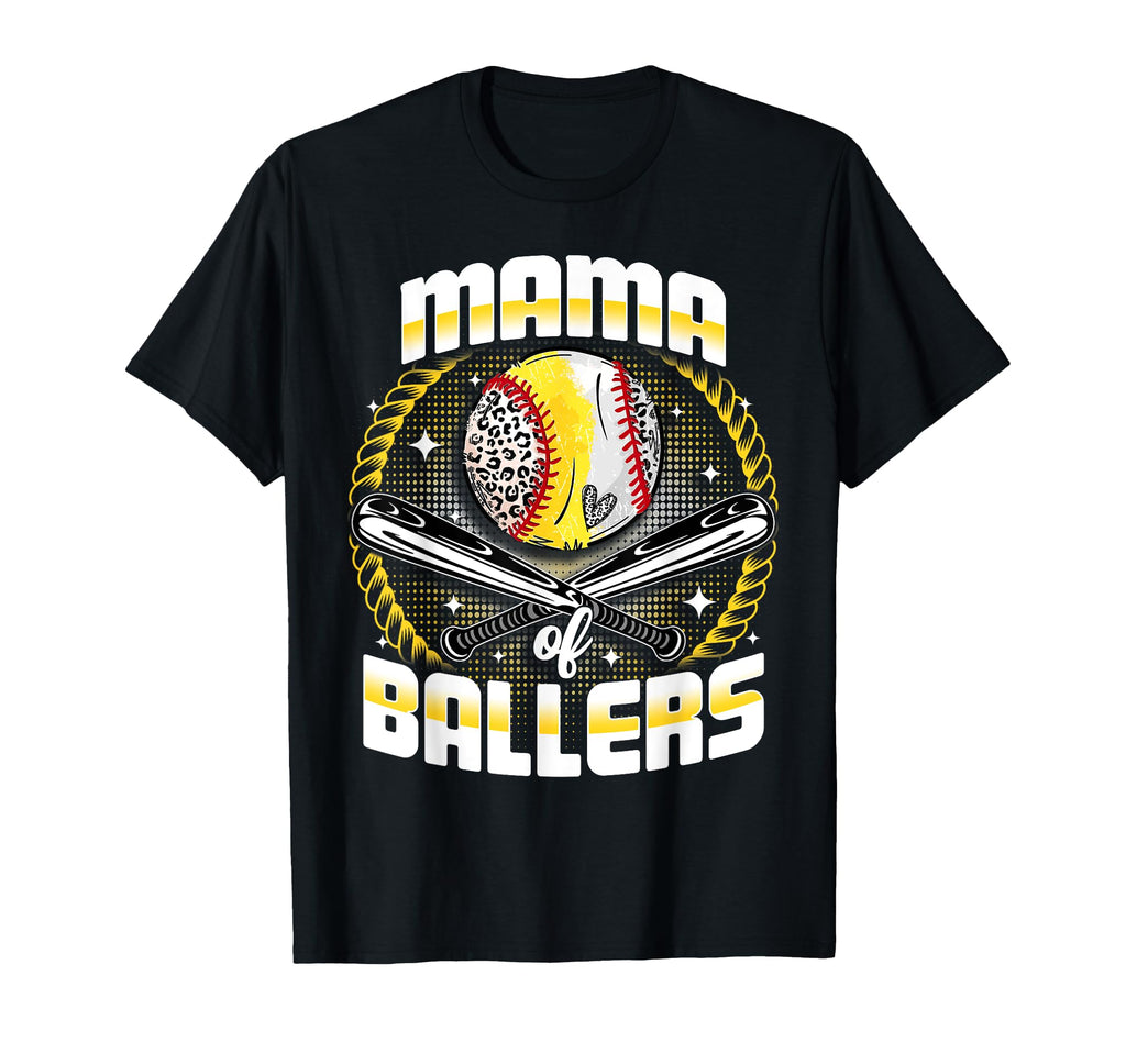 Baseball Softball Mama Ballers T-Shirt - Streetwear Style for Adults - T-Shirt, Sweatshirt, Hoodie