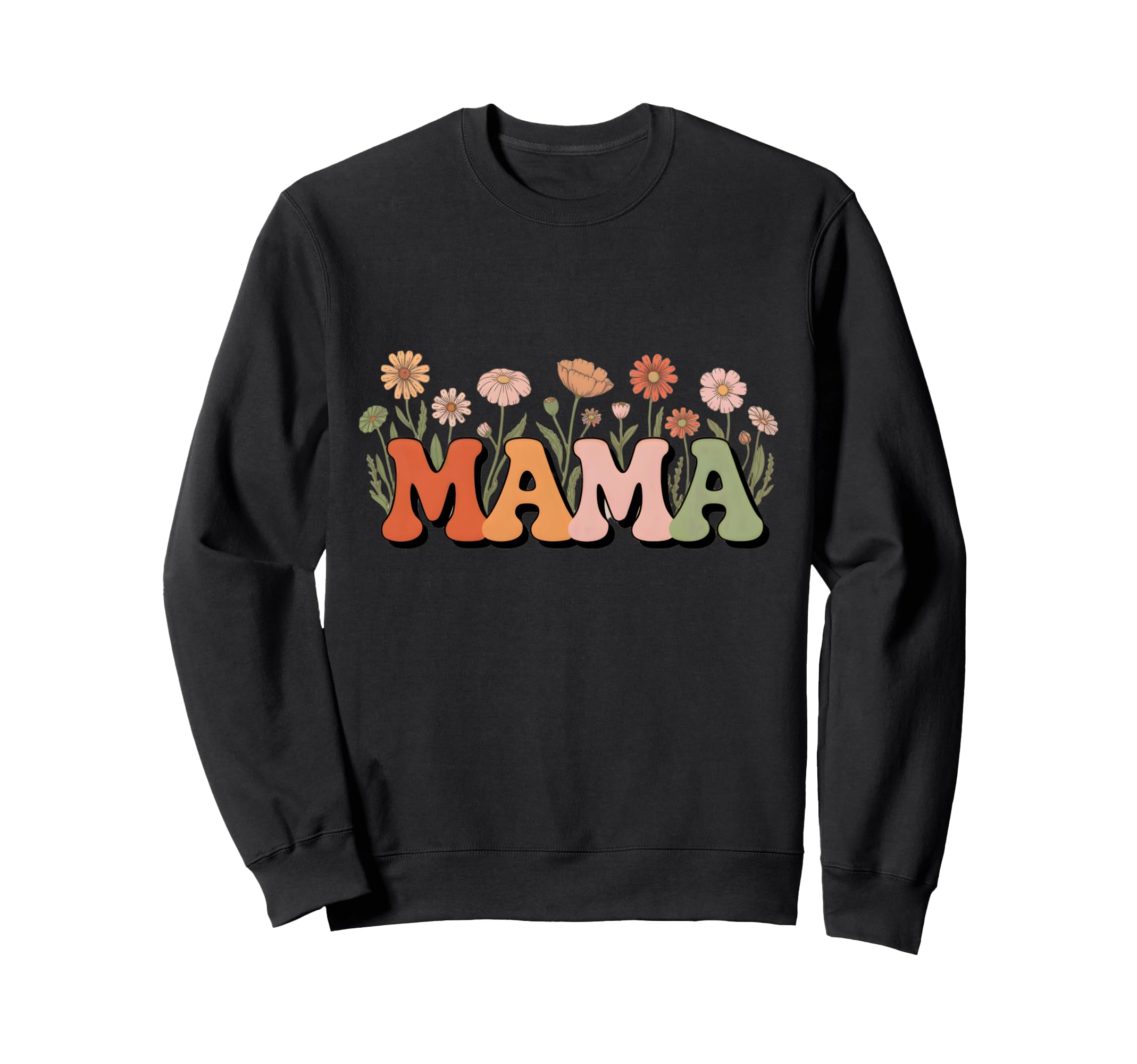 Floral Mama Boho Wildflower Motherhood Sweatshirt - Novelty Apparel Unisex - T-Shirt, Sweatshirt, Hoodie