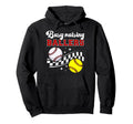 Busy Raising Ballers Baseball Softball Hoodie - Novelty Apparel Men Women - T-Shirt, Sweatshirt, Hoodie