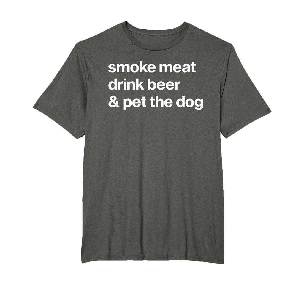Smoke Meat Drink Beer Pet Dog Bbq T-Shirt - Novelty Apparel Men Women - T-Shirt, Sweatshirt, Hoodie