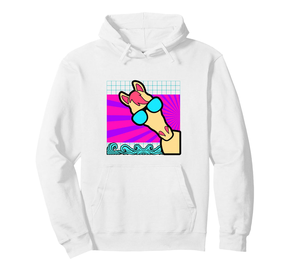Aesthetic Vaporwave Outfits Horse Vaporwave Hoodie - Novelty Apparel Unisex - T-Shirt, Sweatshirt, Hoodie