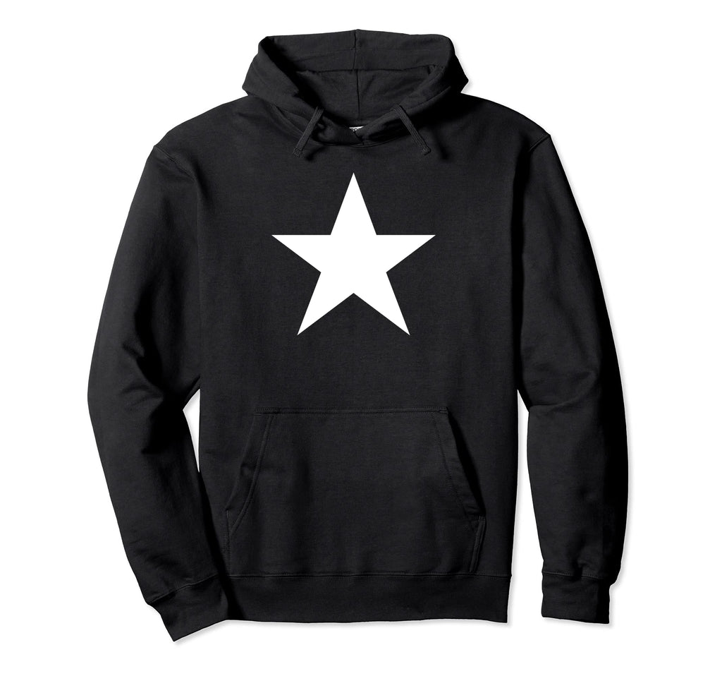 Cyber Y2K Star Front Black And White Room Hoodie - Trendy Graphic Unisex - T-Shirt, Sweatshirt, Hoodie