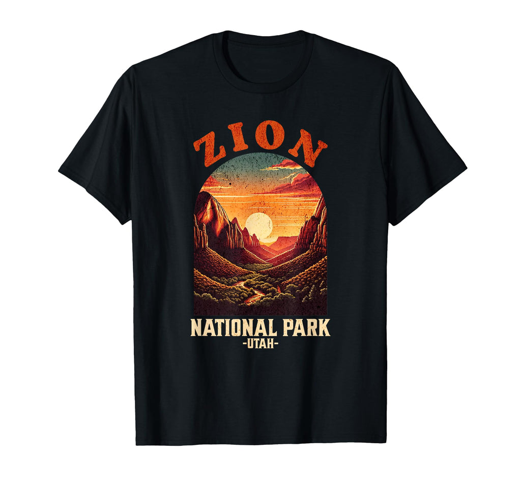 Zion National Park Utah Usa 1919 T-Shirt - Custom Art Print Men Women - T-Shirt, Sweatshirt, Hoodie