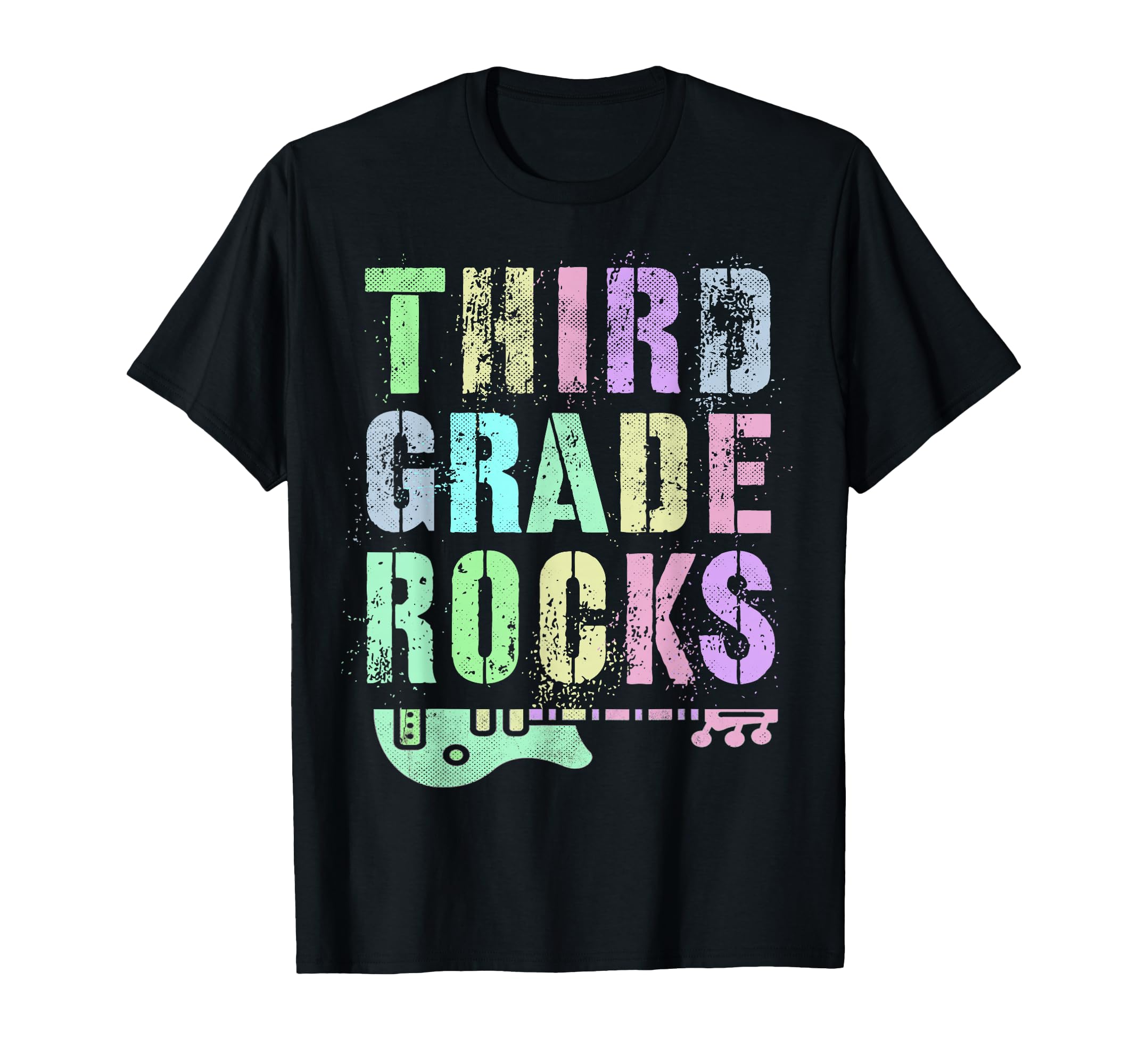 Third Grade Rocks Student Rockstar T-Shirt - Custom Art Print Men Women - T-Shirt, Sweatshirt, Hoodie