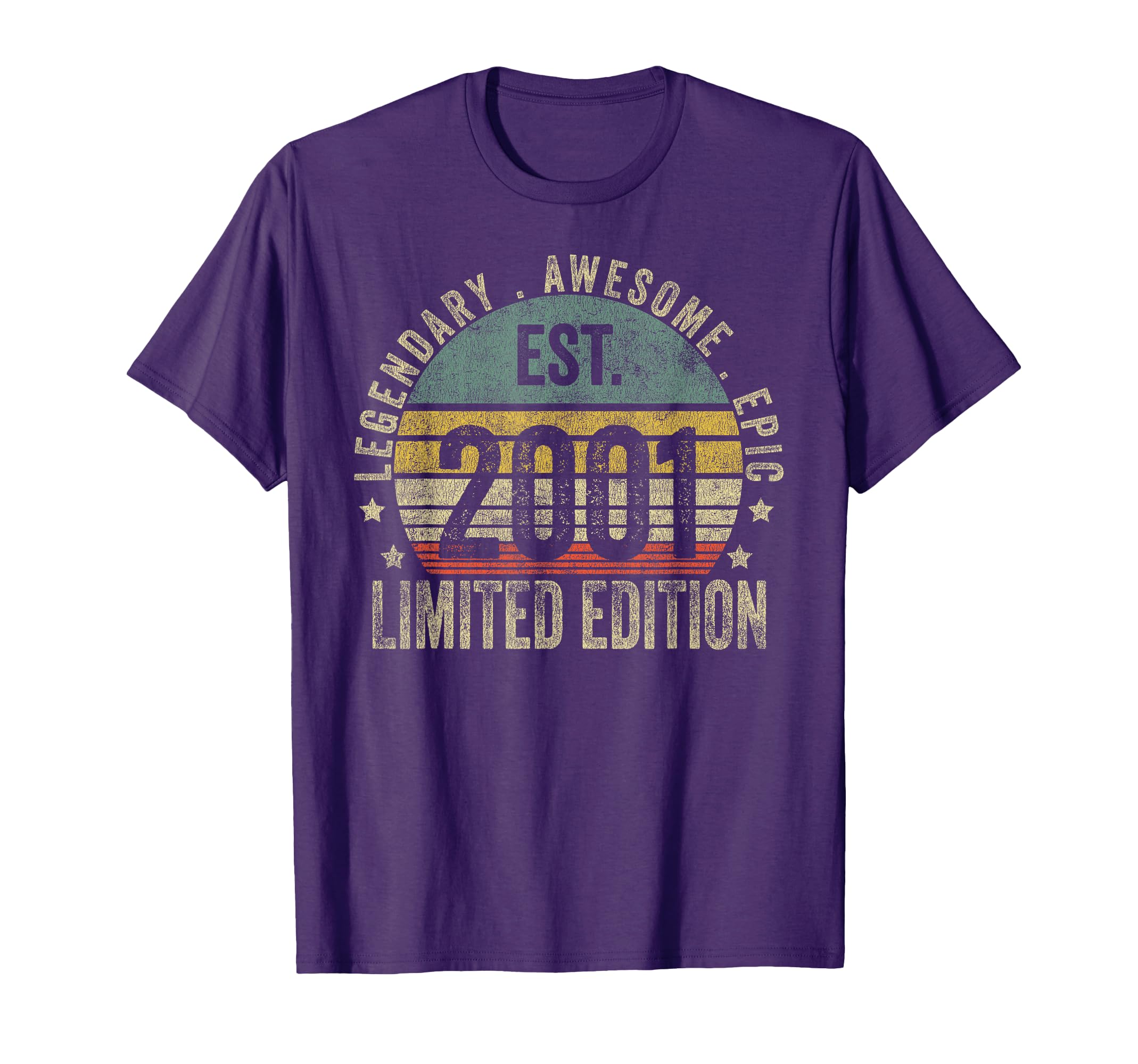 24Th Birthday 24 Year Old Est 2001 T-Shirt - Novelty Apparel for Adults - T-Shirt, Sweatshirt, Hoodie