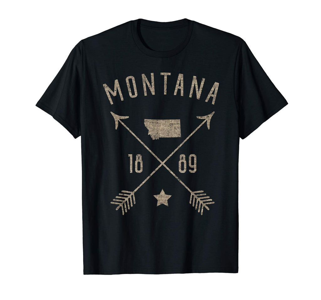 Montana Distressed Home State Map Boho T-Shirt - Trendy Graphic Men Women - T-Shirt, Sweatshirt, Hoodie