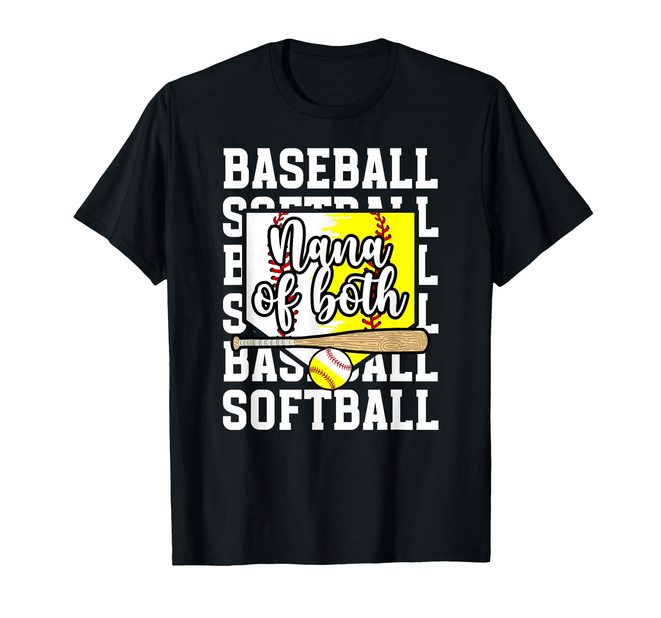 Nana Both Proud Softball Baseball Nana T-Shirt - Graphic Print Unisex - T-Shirt, Sweatshirt, Hoodie
