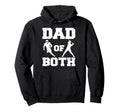 Dad Both Funny Football Baseball Dad Hoodie - Fun Novelty Design for Adults - T-Shirt, Sweatshirt, Hoodie