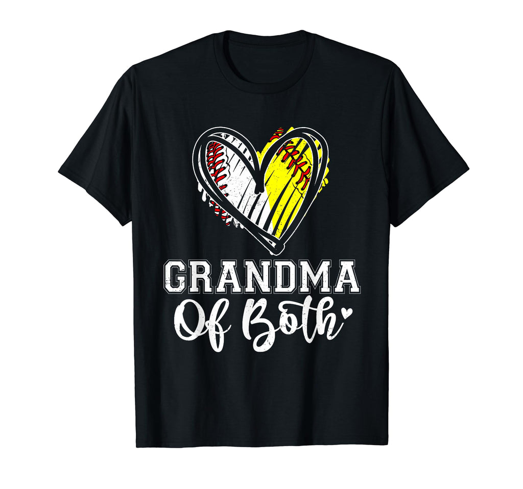 Grandma Both Baseball Softball Grandma T-Shirt - Aesthetic Graphic Unisex - T-Shirt, Sweatshirt, Hoodie