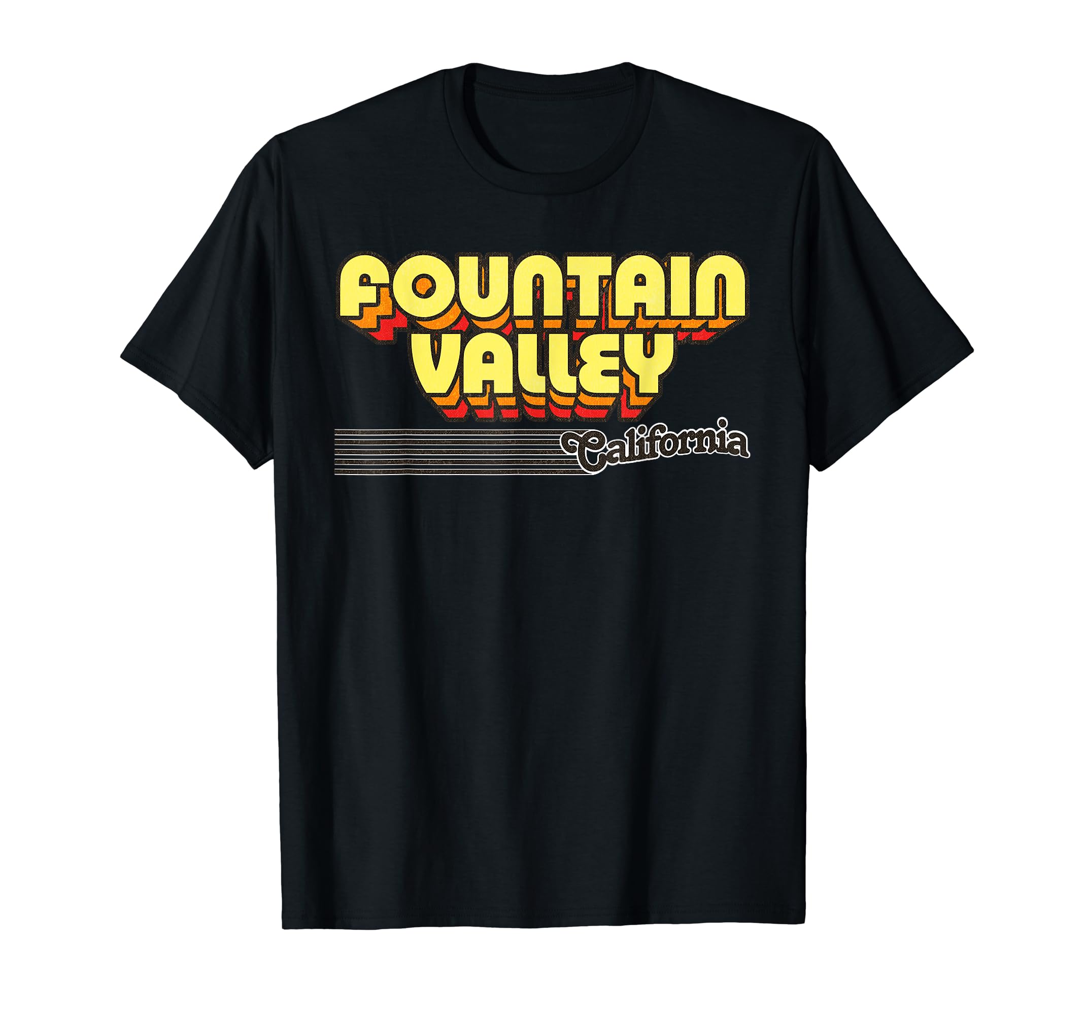 Fountain Valley California Stripes T-Shirt - Trendy Graphic Unisex - T-Shirt, Sweatshirt, Hoodie