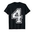 Sports Jersey Grunge Number 4 Fan T-Shirt - Aesthetic Graphic for Adults - T-Shirt, Sweatshirt, Hoodie