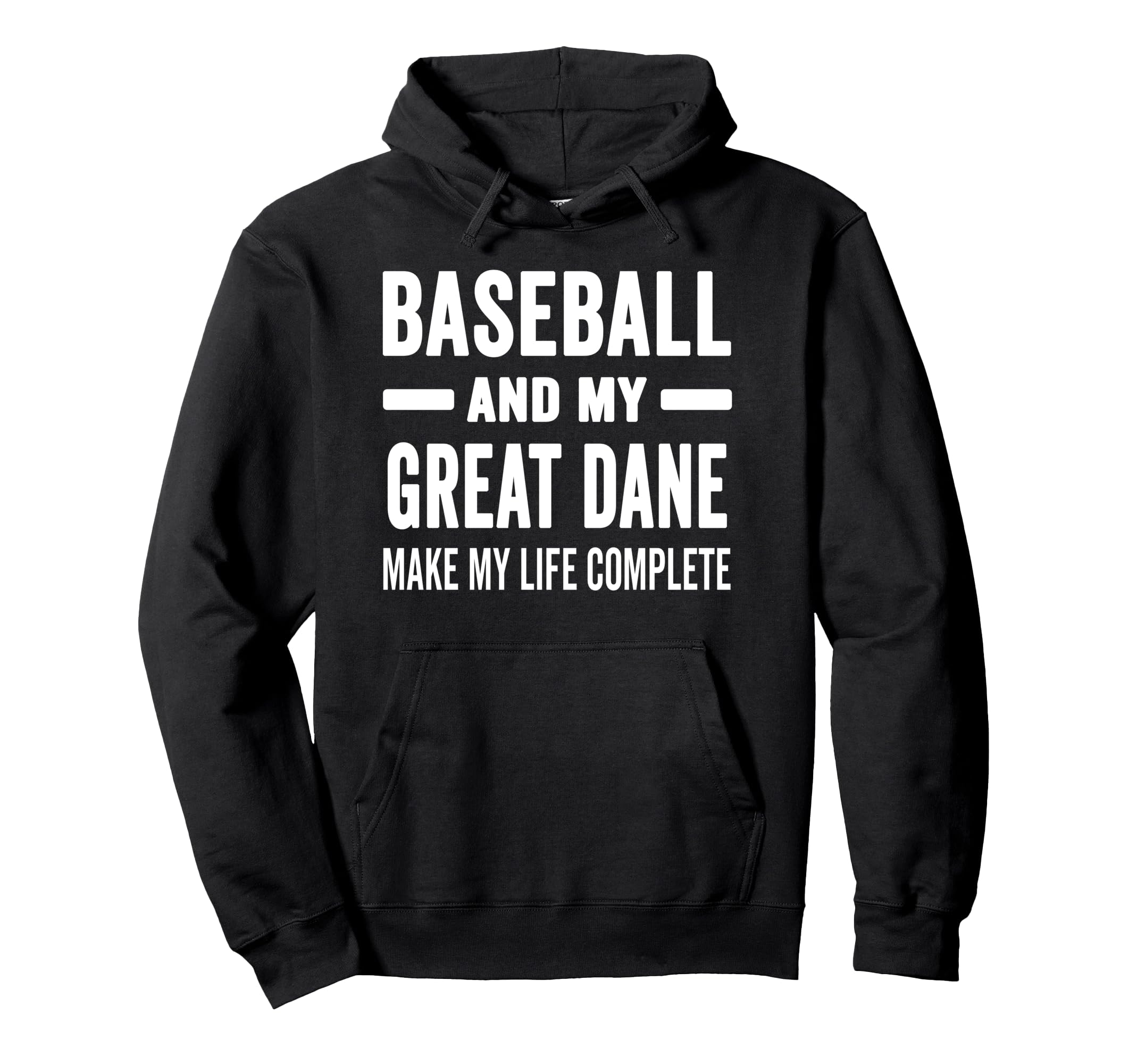 Baseball And My Great Dane Mama Dog Hoodie - Custom Art Print for Adults - T-Shirt, Sweatshirt, Hoodie