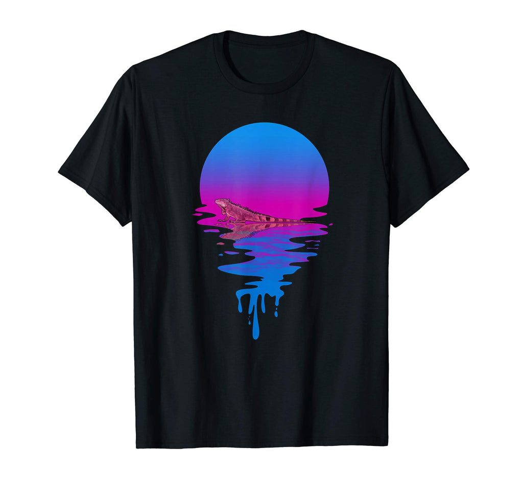 Sunset Iguana T-Shirt - Minimalist Print for Adults - T-Shirt, Sweatshirt, Hoodie