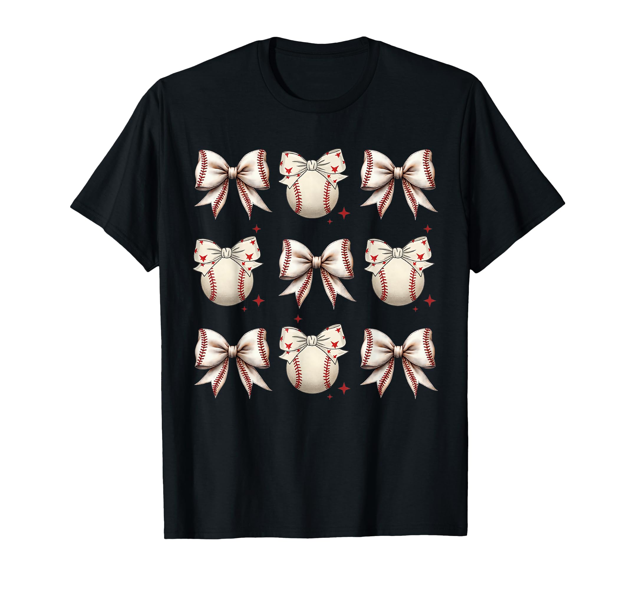 Baseball Coquette Bow Baseball Mom Mama T-Shirt - Trendy Graphic for Adults - T-Shirt, Sweatshirt, Hoodie